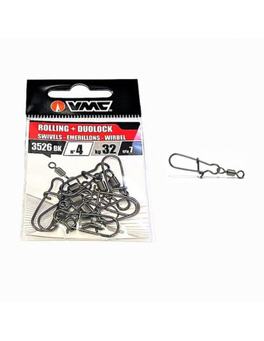 VMC 3526BK Rolling Swivel W/ Duolock Snap Nº10